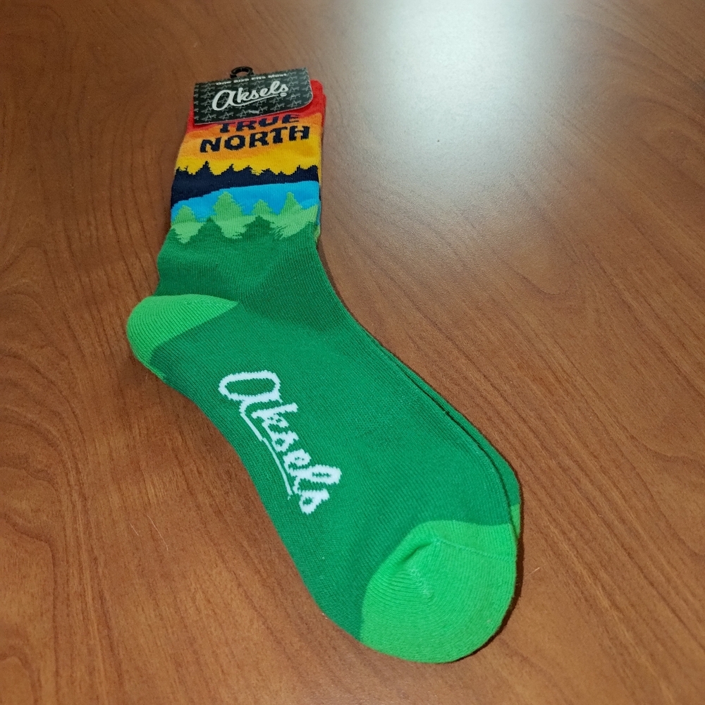 Aksels Men's Colorful Socks - Blue Black Green Red, Yellow NWT